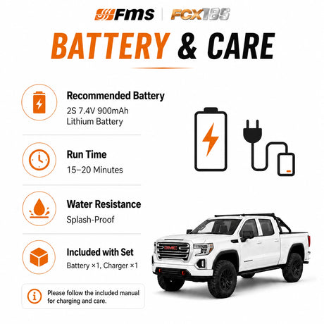 FMS FCX18S 1:18 GMC Sierra S RC Crawler Brushless 4WD RTR سيارة تحكم عن بعد