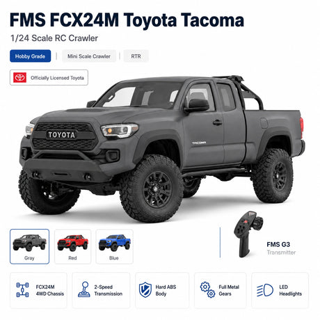 FMS FCX24M 1:24 Toyota تاكوما RC زاحف 4WD RTR RC سيارة RC سيارة