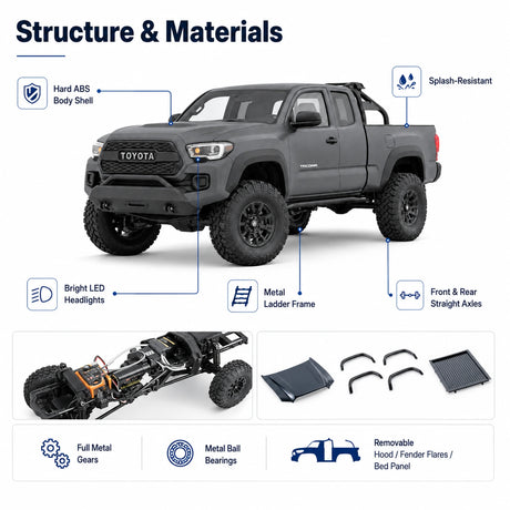FMS FCX24M 1:24 Toyota تاكوما RC زاحف 4WD RTR RC سيارة RC سيارة