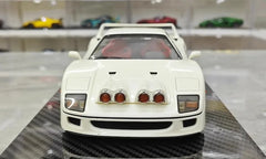 1:18 Ferrari 1989 F40 Snow Edition White Die Cast Model Car