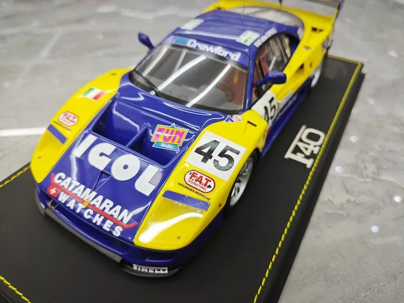 1:18 Ferrari 1994 F40 LM ICOL BPR Global GT1 Die Cast Model Car