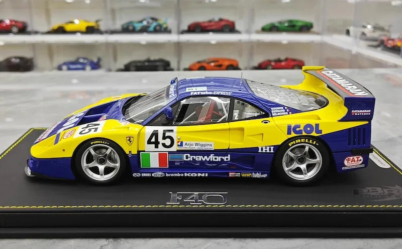 1:18 Ferrari 1994 F40 LM ICOL BPR Global GT1 Die Cast Model Car