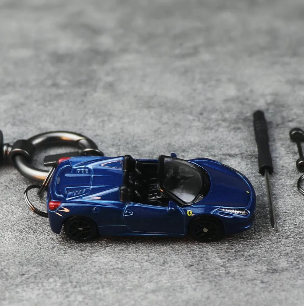 Ferrari 458 Spider Keychains 1:64 سيارة مصغرة Keychain
