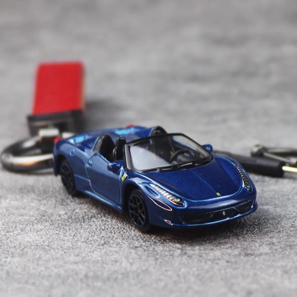Ferrari 458 Spider Keychains 1:64 سيارة مصغرة Keychain