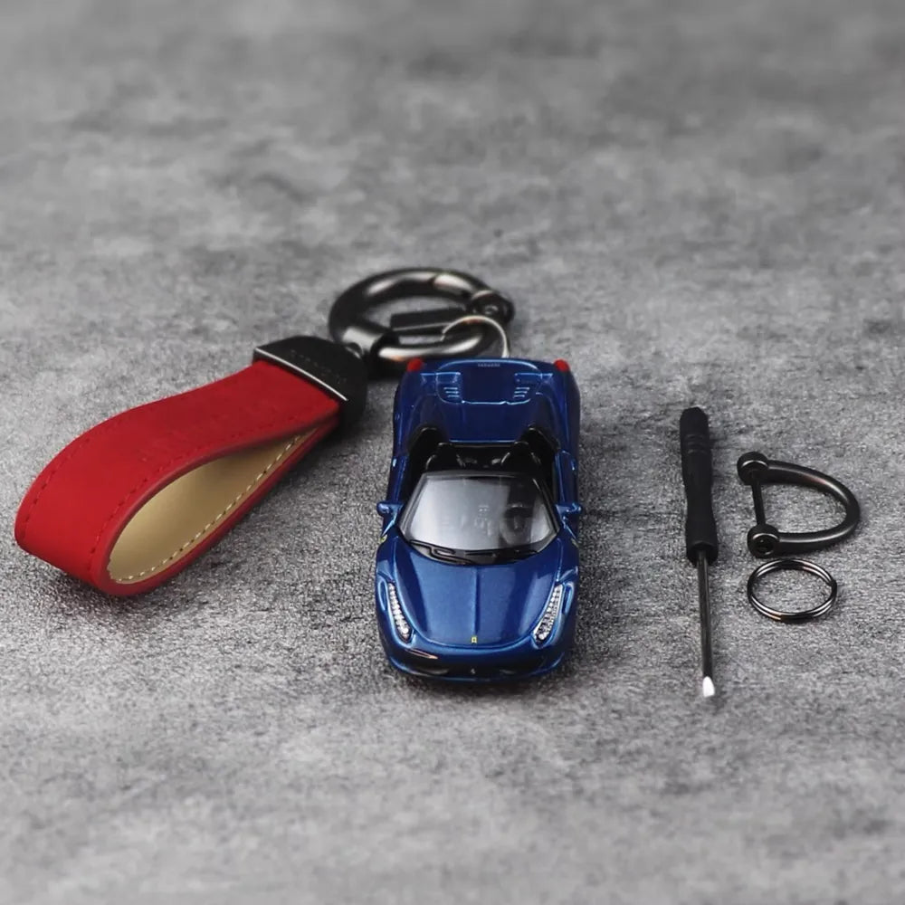 Ferrari 458 Spider Keychains 1:64 سيارة مصغرة Keychain