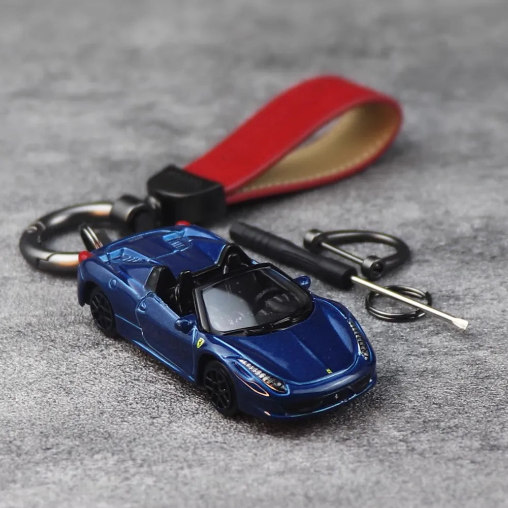 Ferrari 458 Spider Keychains 1:64 سيارة مصغرة Keychain
