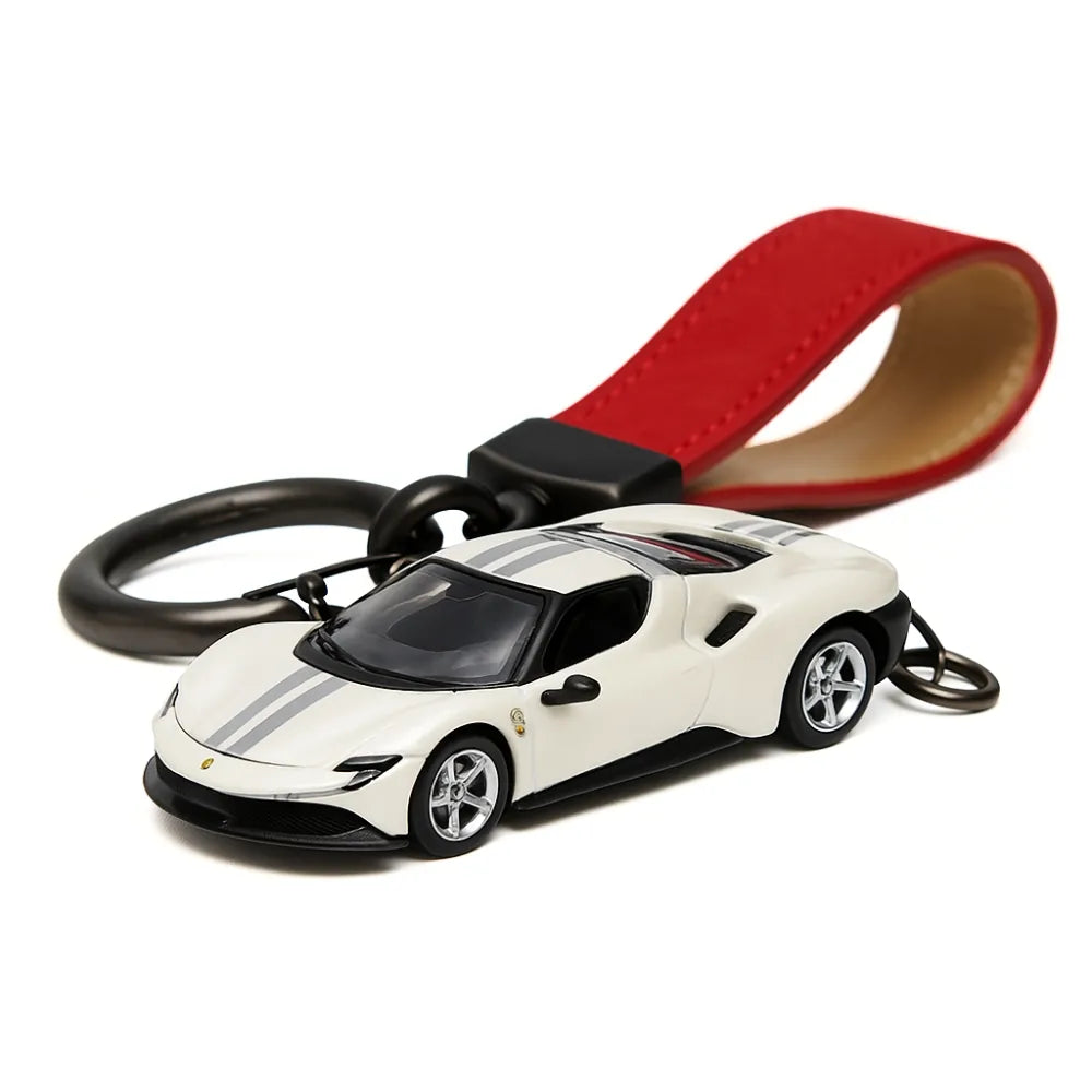 Ferrari Daytona SP3 ホワイト Keychain 1:64 モデルカー Keychain