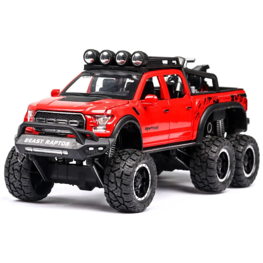 1:24 Ford 2020 F-150 Raptor 6x6 Off-Road Die Cast Model Car