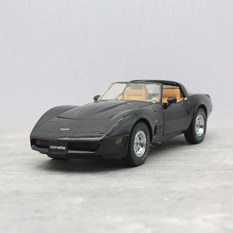 [Franklin] 1:24 Chevrolet 1980 Corvette C3 Black Model Car Resin