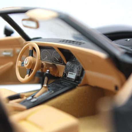 [Franklin] 1:24 Chevrolet 1980 Corvette C3 Black Model Car Resin