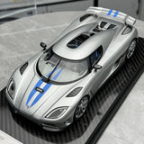 FrontiArt Koenigsegg 2013 Agera S Silver 1:18 – Resina de Modelo de Resina de Colección