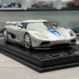 FrontiArt Koenigsegg 2013 Agera S Silver 1:18 – Resina de Modelo de Resina de Colección