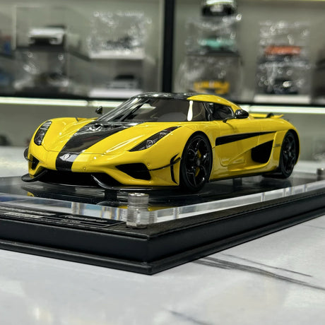 FrontiArt Koenigsegg 2016 Regera Yellow 1:18 – Resina modello in resina collezionabile