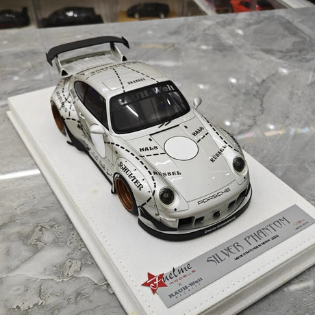 [FuelMe] 1:18 Porsche 1994 911 Carrera 993 RWB Silver Model Car Resin
