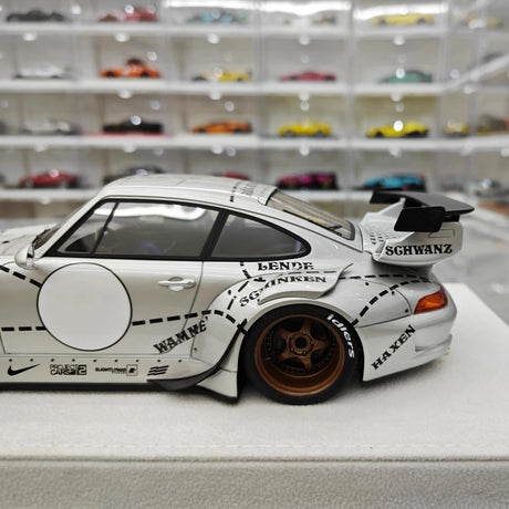 [FuelMe] 1:18 Porsche 1994 911 Carrera 993 RWB Silver Model Car Resin
