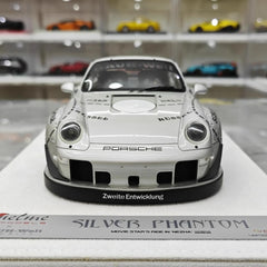 [FuelMe] 1:18 Porsche 1994 911 Carrera 993 RWB Silver Model Car Resin