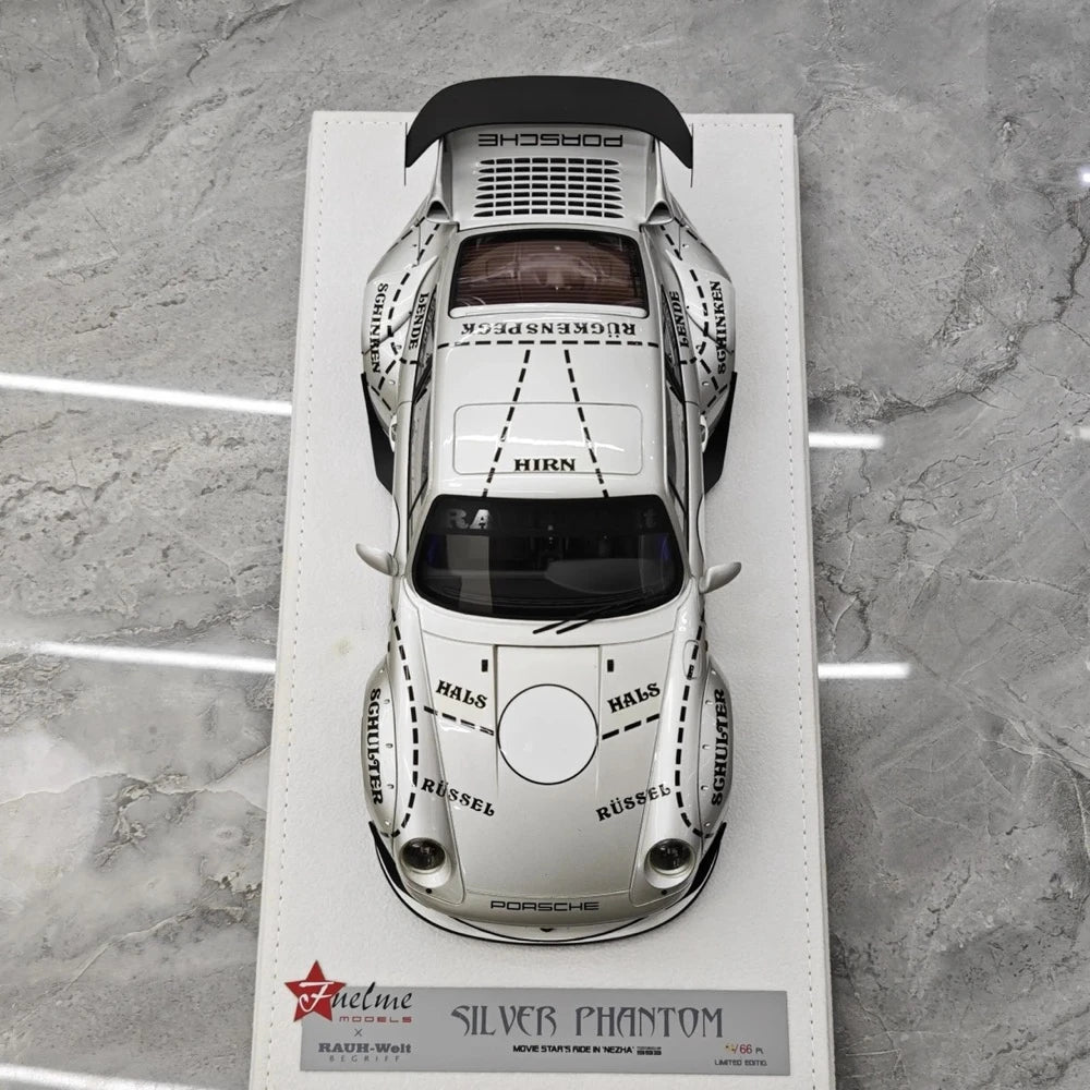 [FuelMe] 1:18 Porsche 1994 911 Carrera 993 RWB Silver Model Car Resin