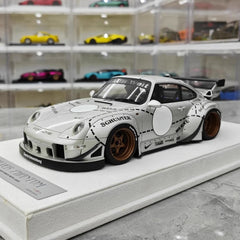 [FuelMe] 1:18 Porsche 1994 911 Carrera 993 RWB Silver Model Car Resin