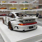 [FuelMe] 1:18 Porsche 1994 911 Carrera 993 RWB Silver Model Car Resin