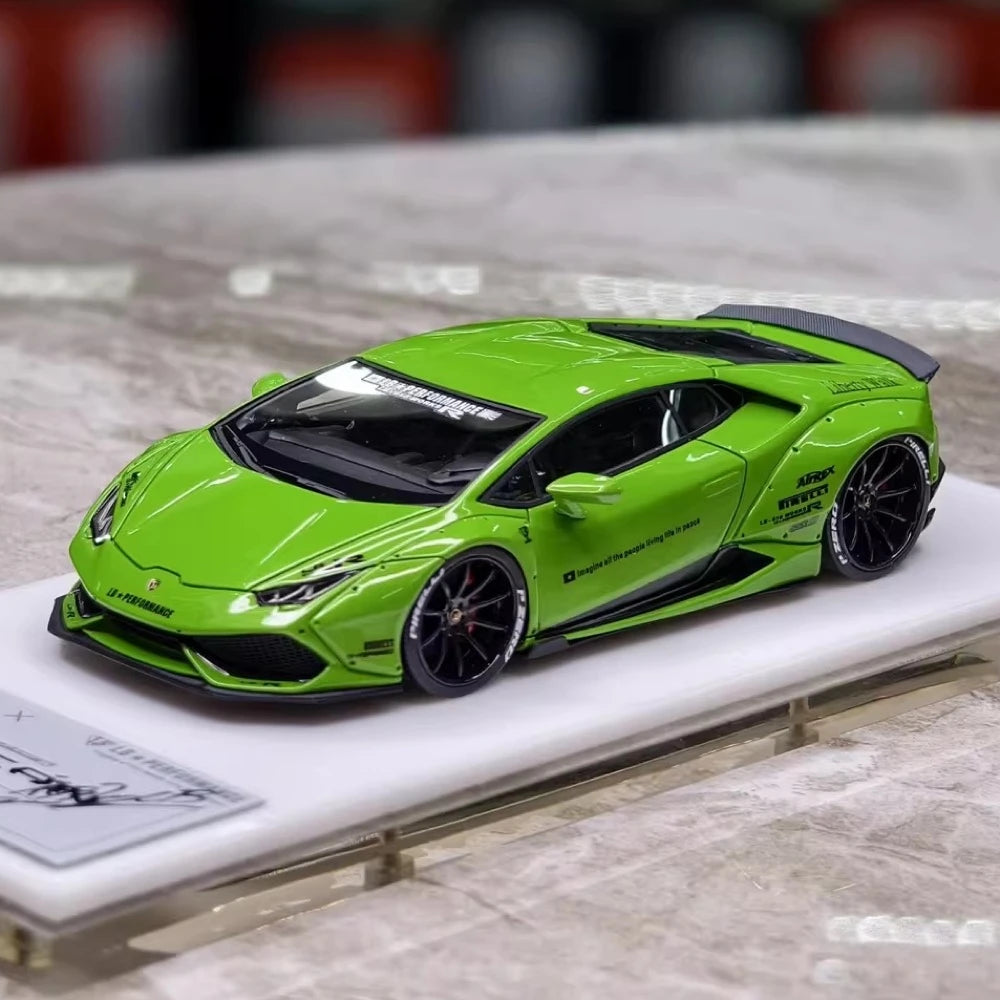 [FuelMe] 1:43 Lamborghini 2015 Huracan LP610-4 Liberty Walk Green Model Car Resin