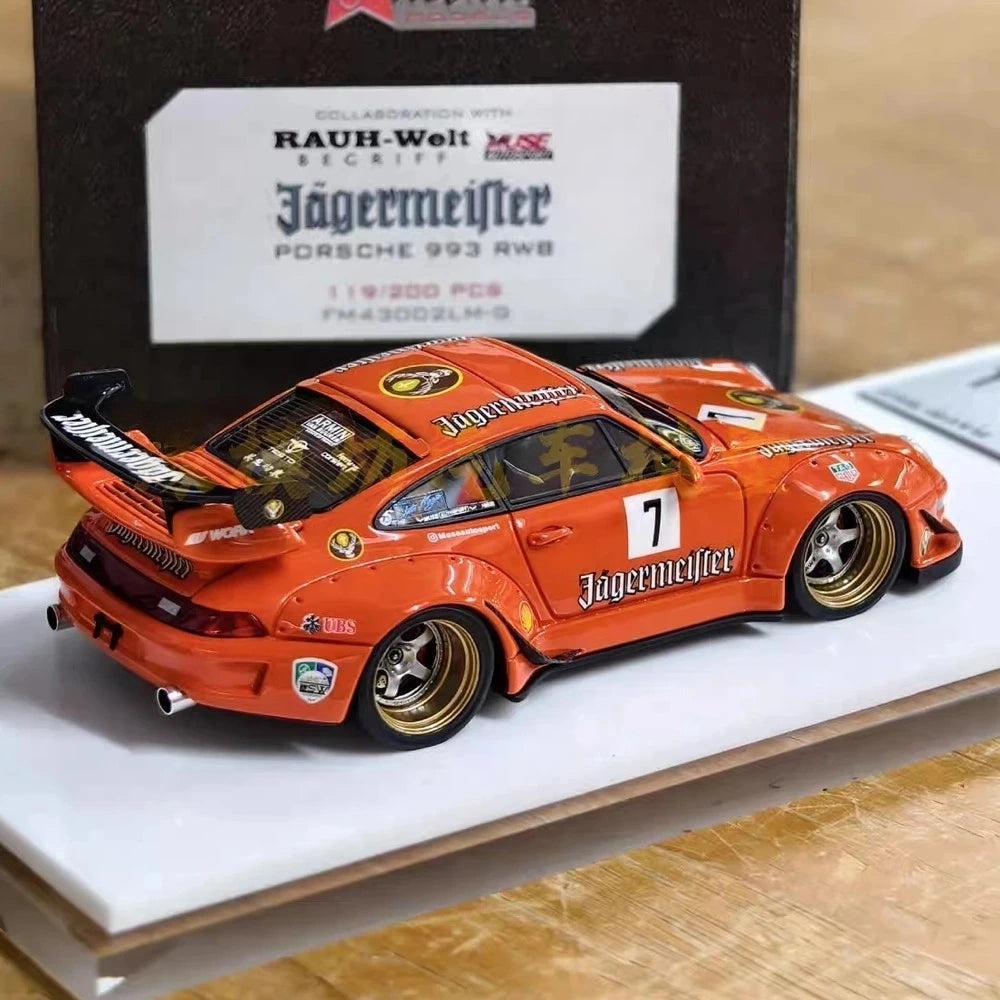 [FuelMe] 1:43 Porsche 1995 911 993 RWB Jagermeister Model Car Resin