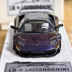 [GARAGE] 1:43 Lamborghini 2009 Murcielago LP640-4 LB-WORKS Purple Model Car Resin