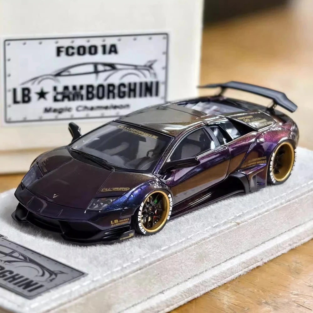 [GARAGE] 1:43 Lamborghini 2009 Murcielago LP640-4 LB-WORKS Purple Model Car Resin