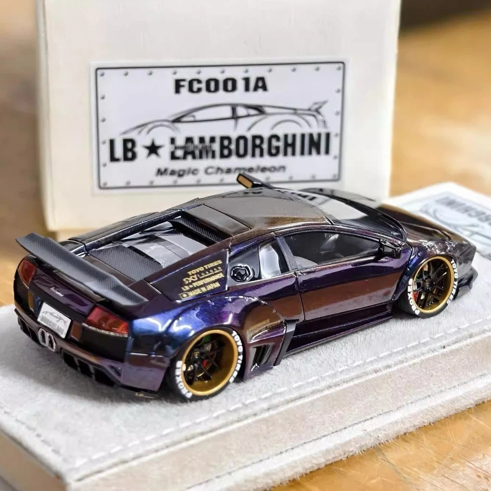 [GARAGE] 1:43 Lamborghini 2009 Murcielago LP640-4 LB-WORKS Purple Model Car Resin