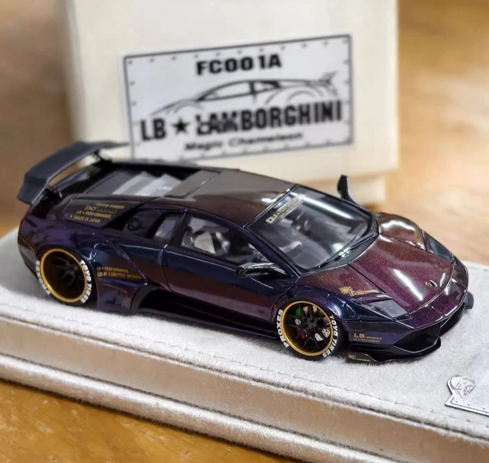 [GARAGE] 1:43 Lamborghini 2009 Murcielago LP640-4 LB-WORKS Purple Model Car Resin
