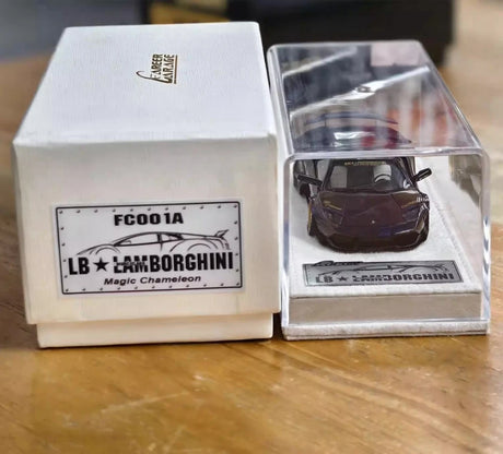 [GARAGE] 1:43 Lamborghini 2009 Murcielago LP640-4 LB-WORKS paars modelauto Hars