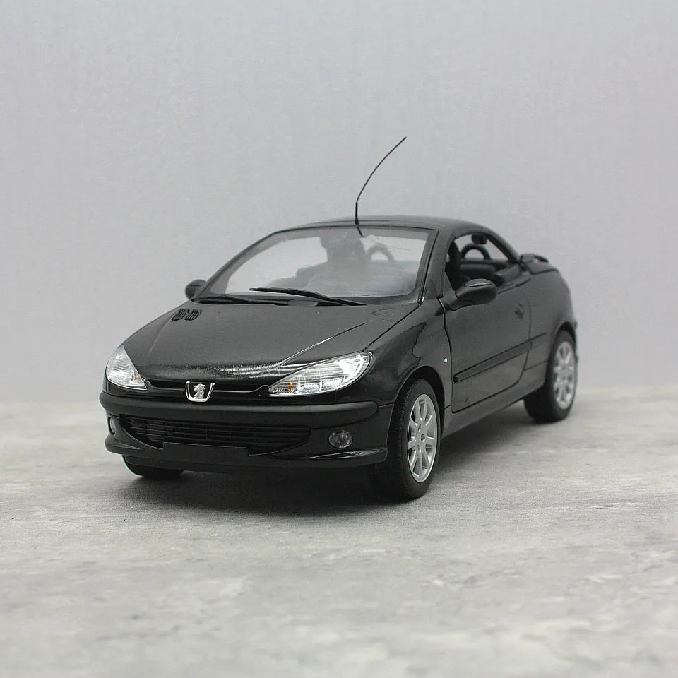 [GATE] 1:18 Peugeot 2001 206CC Cabriolet Black Model Car Die-Cast