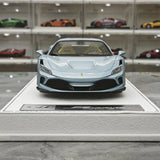 GH Ferrari 2019 F8 Tributo Ice Blue 1:18 – samlarobjekt resinmodellresin
