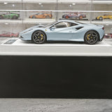 GH Ferrari 2019 F8 Tributo Ice Blue 1:18 – samlarobjekt resinmodellresin