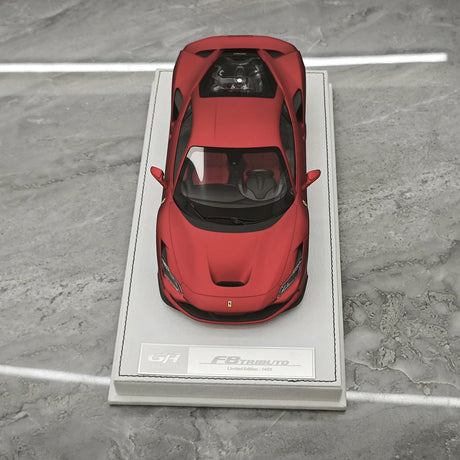 GH Ferrari 2019 F8 Tributo Matte Red 1:18 – Sammelobjekt-Resin-Modellharz