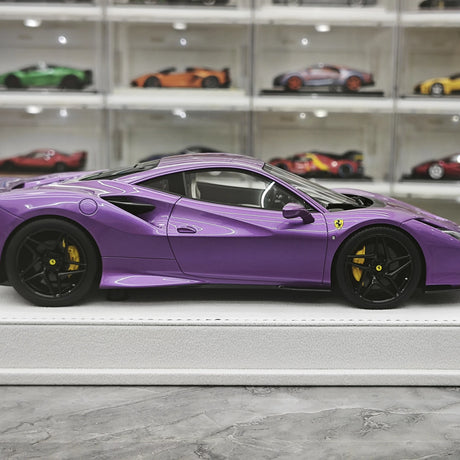 GH Ferrari 2019 F8 Tributo Purple 1:18 – Samlarresin-modellresin