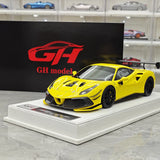 [GH] 1:18 Ferrari 2020 488 Challenge EVO Yellow Model Car Resin