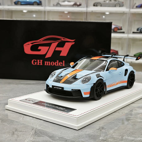 GH Modelo Porsche 2026 911 9920,2 GT3 RS Gulf 1:18 – Resina Modelo de Resina de Coleção