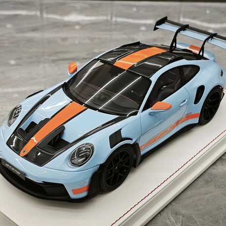 GH Modelo Porsche 2026 911 9920,2 GT3 RS Gulf 1:18 – Resina Modelo de Resina de Coleção