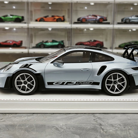 GH Modelo Porsche 2026 911 9920,2 GT3 RS Ice Blue 1:18 – Resina de Modelo de Resina de Coleção