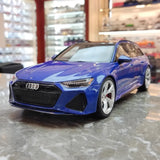 [GT Spirit] 1:18 Audi 2021 RS6 Avant C8 Blue Model Car Resin