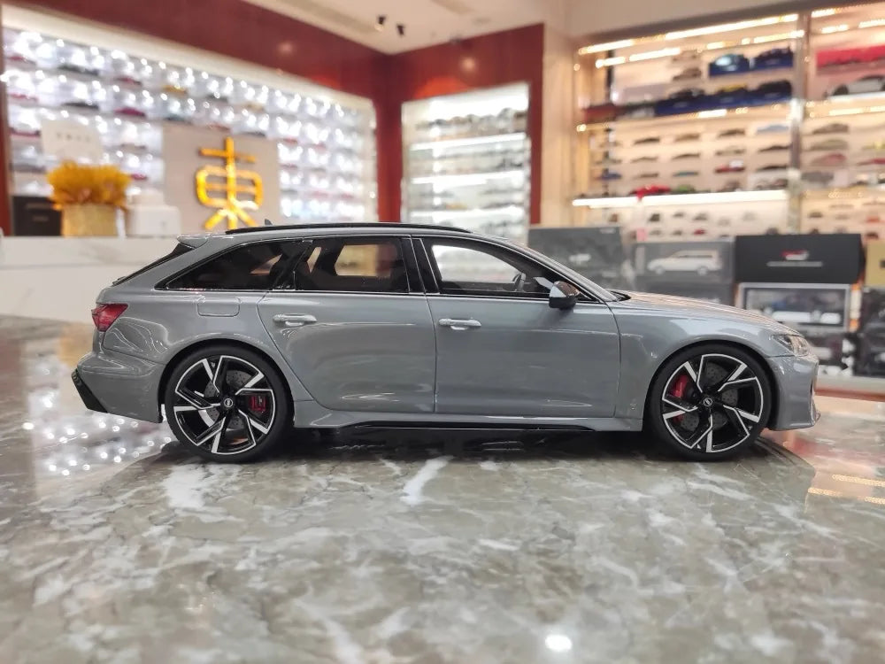 [GT Spirit] 1:18 Audi 2020 RS6 Avant C8 Gray Model Car Resin