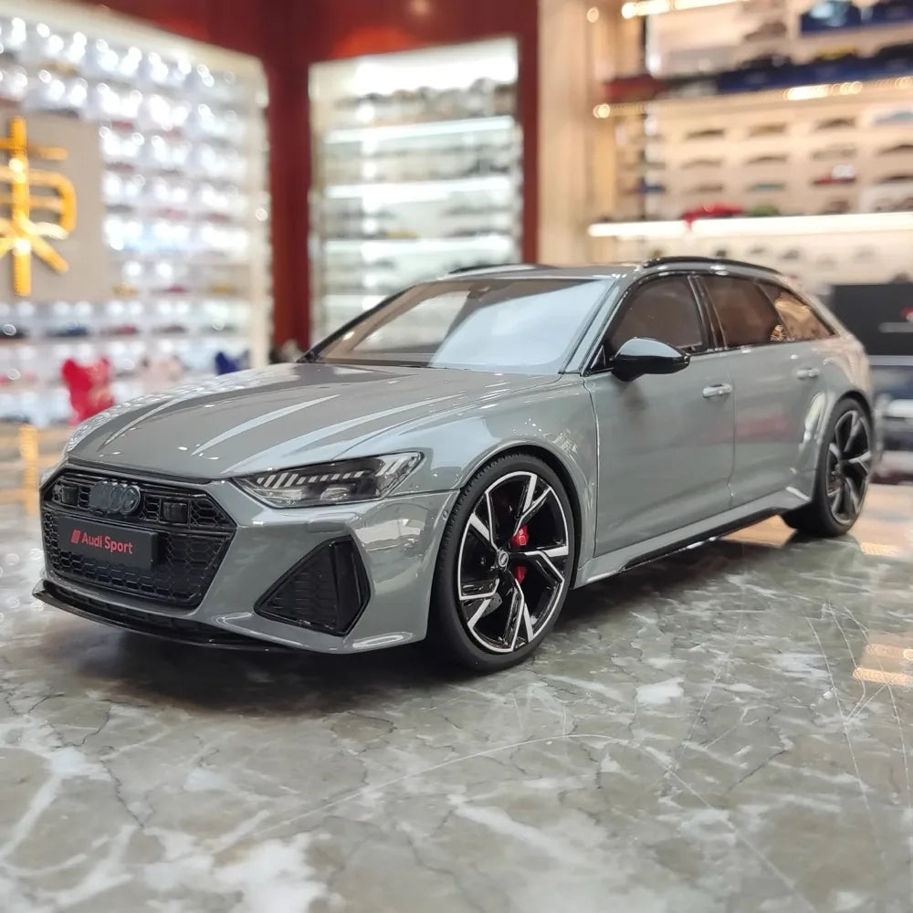 [GT Spirit] 1:18 Audi 2020 RS6 Avant C8 Gray Model Car Resin