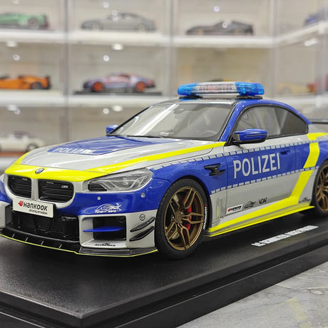 GT Spirit BMW 2024 M2 AC Schnitzer ACS2 Sport Polizei grigio e blu 1:18 – Modello in resina collezionabile