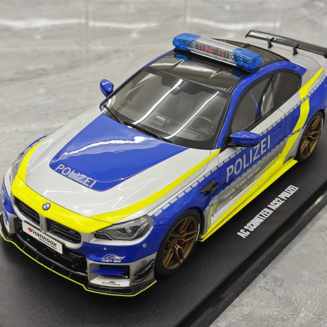 GT Spirit BMW 2024 M2 AC Schnitzer ACS2 Sport Polizei grigio e blu 1:18 – Modello in resina collezionabile