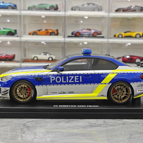 GT Spirit BMW 2024 M2 AC Schnitzer ACS2 Sport Polizei grigio e blu 1:18 – Modello in resina collezionabile