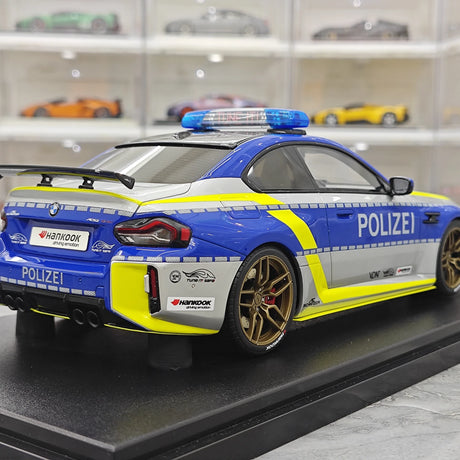 GT Spirit BMW 2024 M2 AC Schnitzer ACS2 Sport Polizei grigio e blu 1:18 – Modello in resina collezionabile