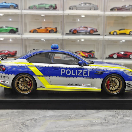 GT Spirit BMW 2024 M2 AC Schnitzer ACS2 Sport Polizei grigio e blu 1:18 – Modello in resina collezionabile