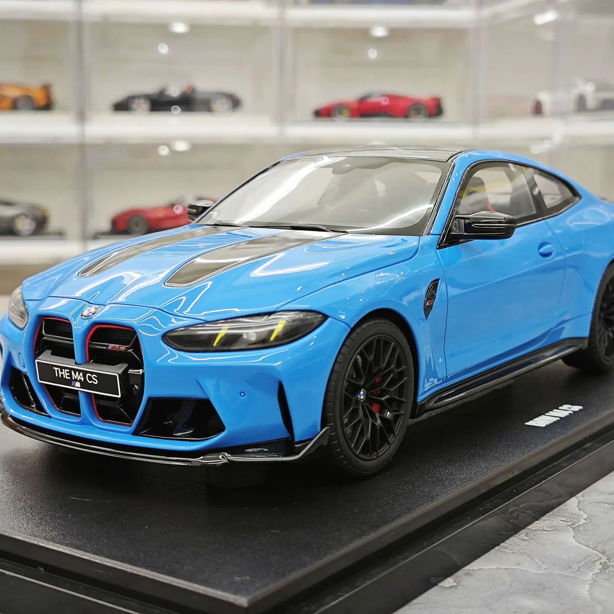 GT Spirit BMW 2024 M4 CS Riviera Blue 1:18 – Modello in resina collezionabile