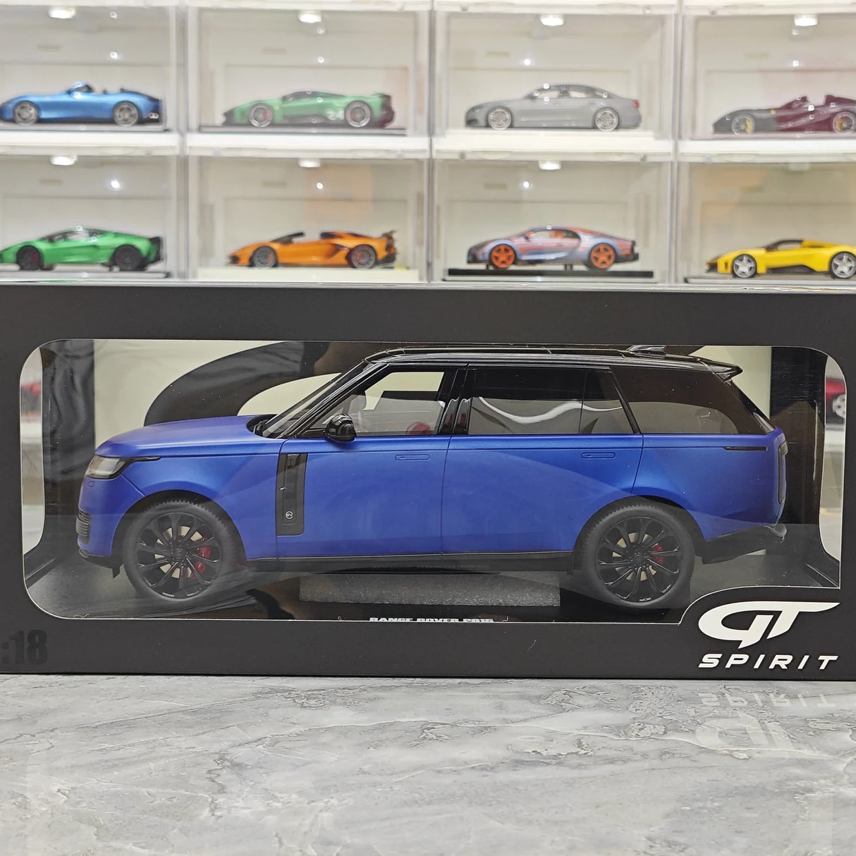 GT Spirit Land Rover 2024 Range Rover P615 SV Blue and Black 1:18 – Collectible Resin Model Resin
