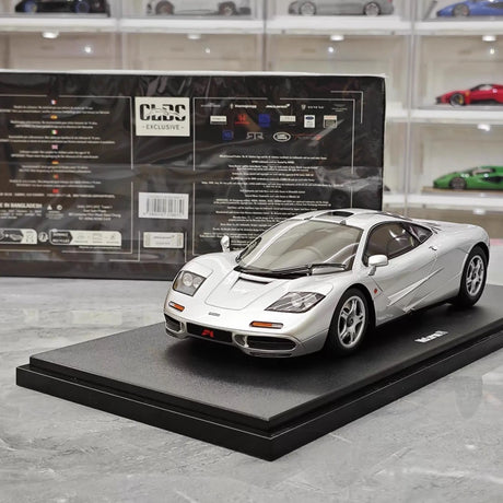 [GT Spirit] 1:18 McLaren 1995 F1 XP5 Silver Model Car Resin